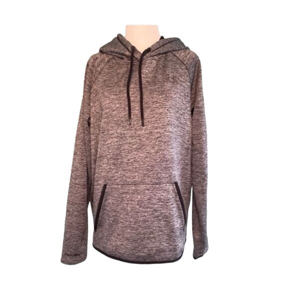 Under Armour Storm1 Fleece Hoodie Sweatshirt Gray Lined Kangaroo Pocket L - Picture 1 of 7